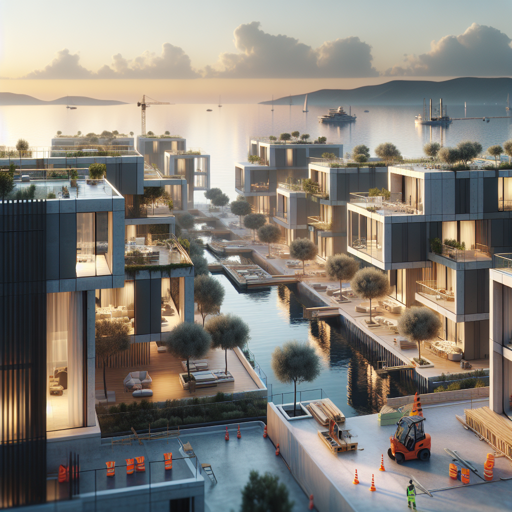 Çanakkale'de modern mutfak dolabı ve banyo tadilatı süreçlerini gösteren inşaat sahnesi.